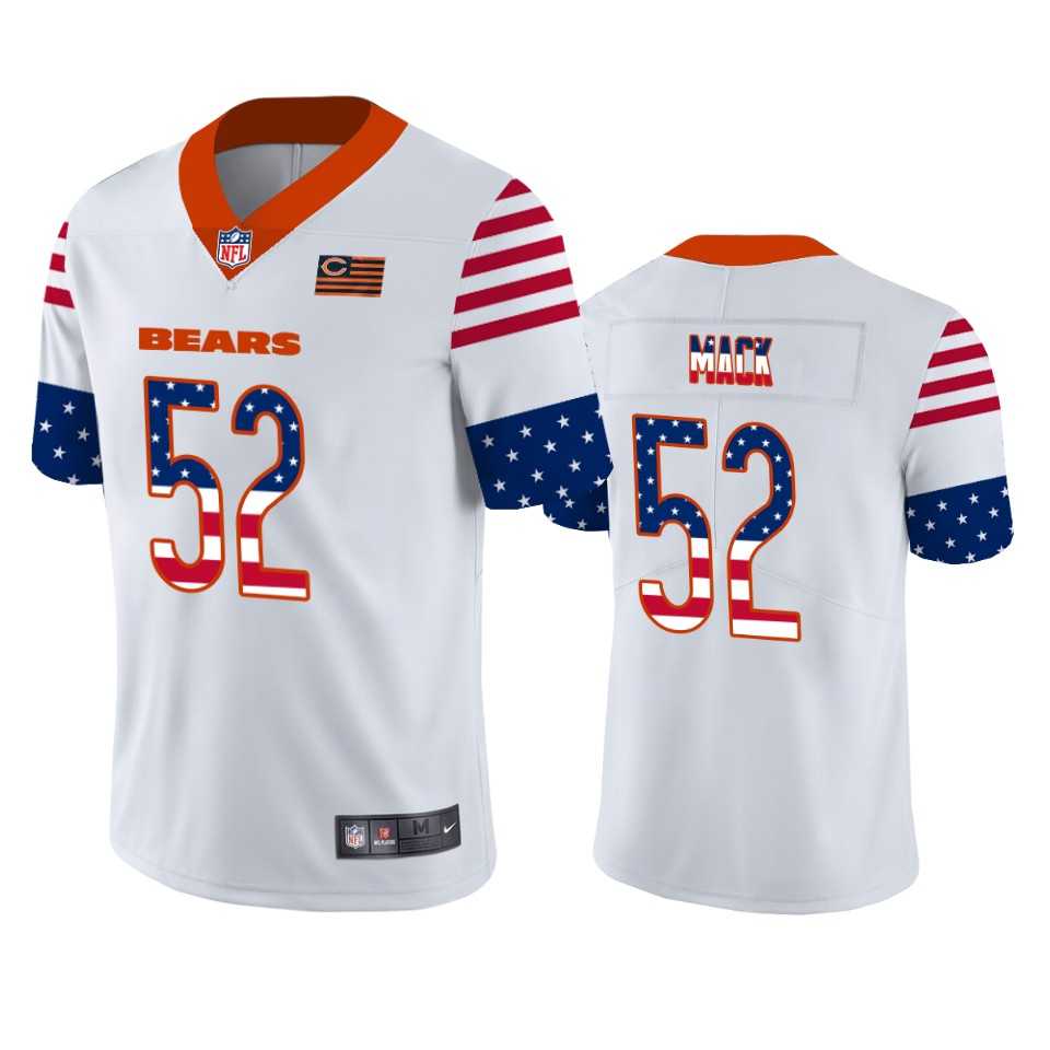 Nike Bears 52 Khalil Mack White USA Flag Fashion Limited Jersey Dyin,We sell and wholesale Nike Bears 52 Khalil Mack White USA Flag Fashion Limited Jersey Dyin on line form chian!